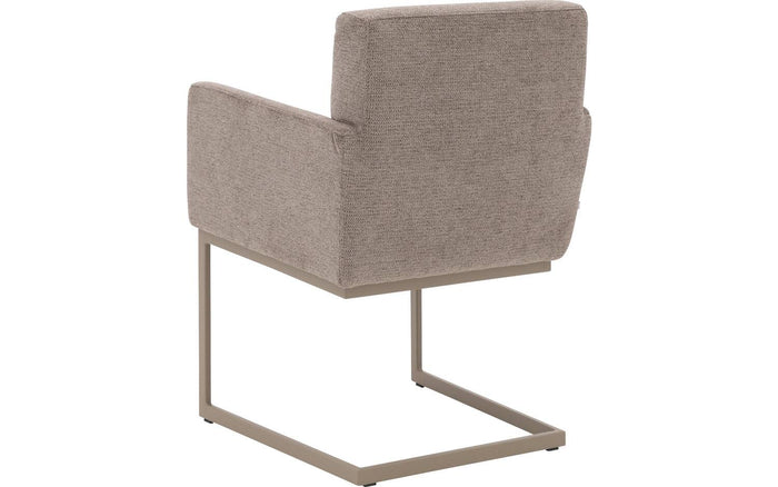 Goossens Eetkamerstoel Tommie - Textiel met armleuning