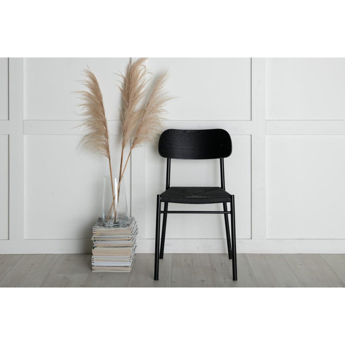 Svea - Weber eetkamerstoel - rattan - zwart