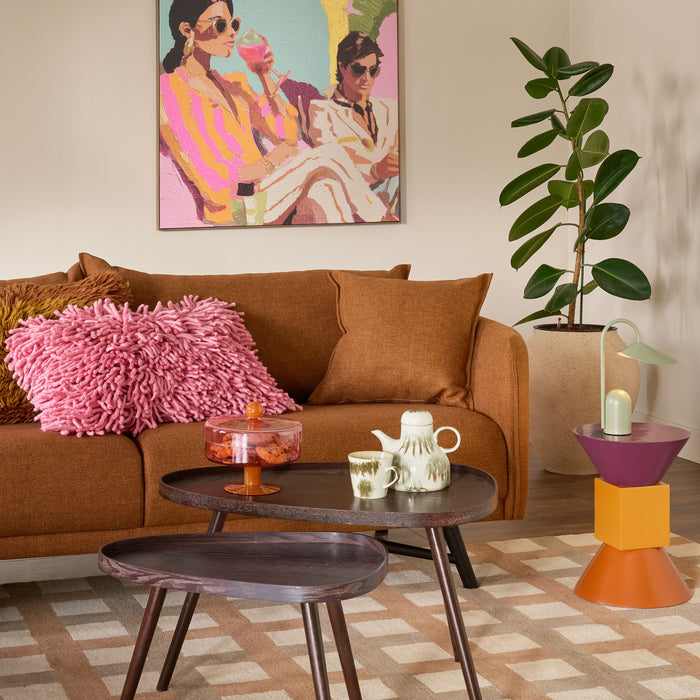 by fonQ Siora 3-zitsbank - Oranjebruin