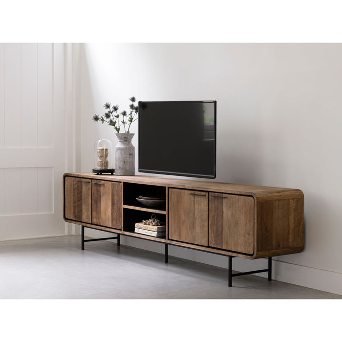 DTP Home TV stand Evo large, 4 doors, 2 open racks,60x225x40 cm, re...