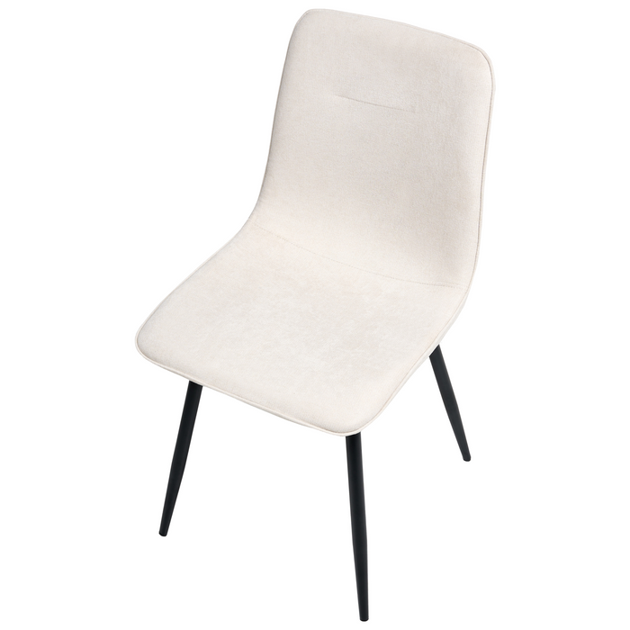 Beliani - TUSCOLA - Eetkamerstoel set van 4 - Lichtbeige - Stof