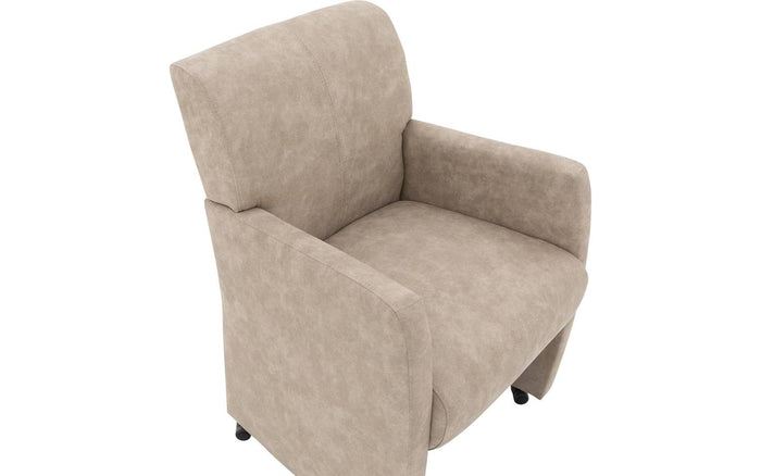 Goossens Eetkamerstoel Alex - Kunstleer met armleuning