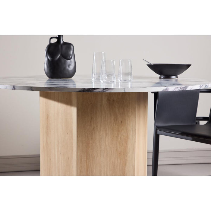 Svea - Schneider ronde eettafel - ø120 cm - marmerlook|naturel