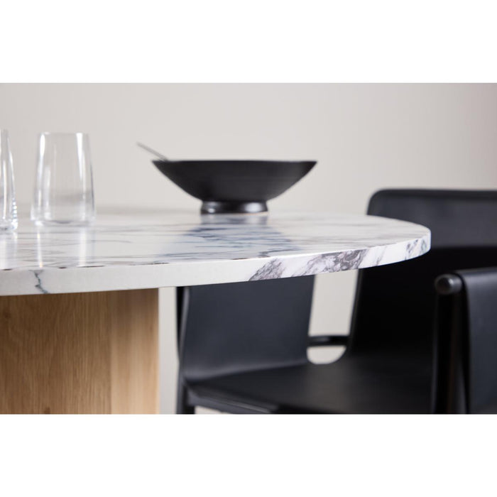 Svea - Schneider ronde eettafel - ø120 cm - marmerlook|naturel