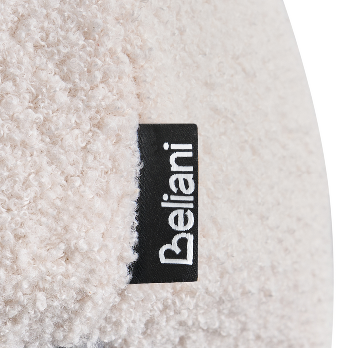 Beliani - BARRON - Poef - Gebroken wit - Bouclé