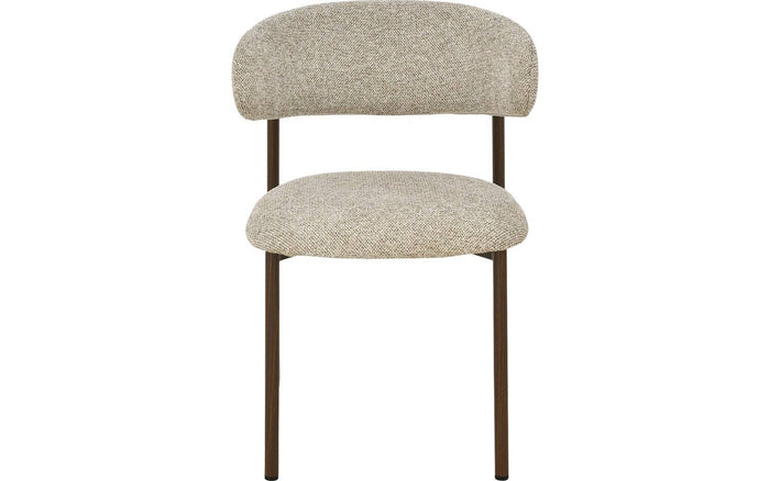 Goossens Eetkamerstoel Siem - Textiel zonder armleuning