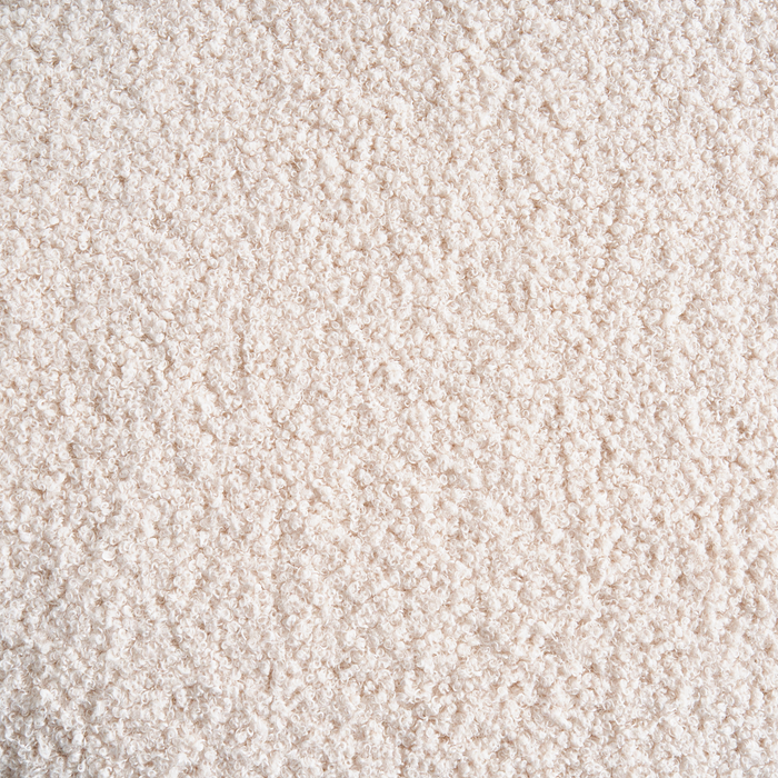 Beliani - BARRON - Poef - Gebroken wit - Bouclé