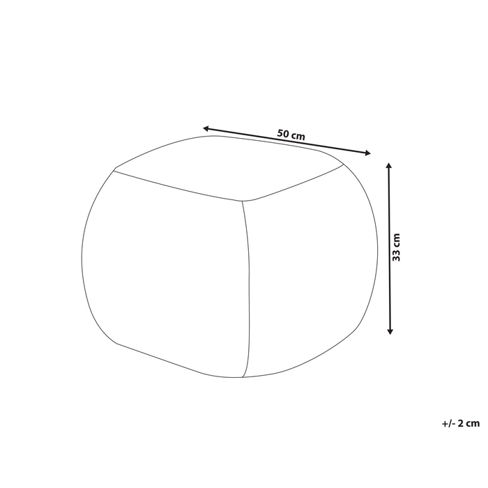 Beliani - BARRON - Poef - Gebroken wit - Bouclé