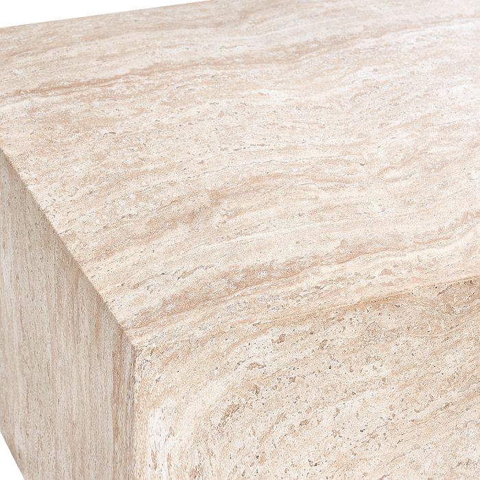 Beliani - NOBRES - Bijzettafel - Beige - Lichtbeton (MgO)