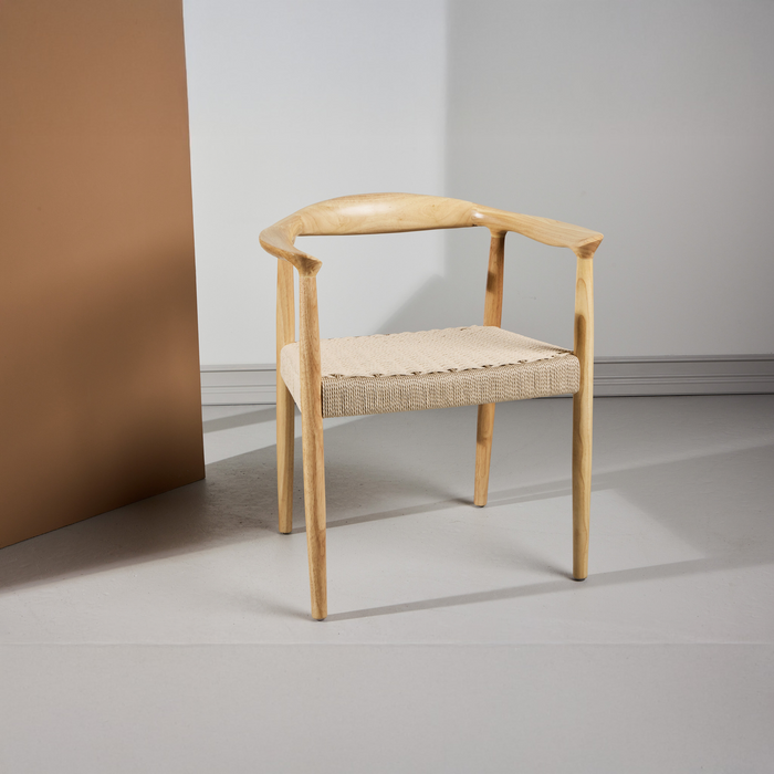 Fjôrd - Eetkamerstoel Off White Hout - 58x65x75cm - Lovön - Set van 2