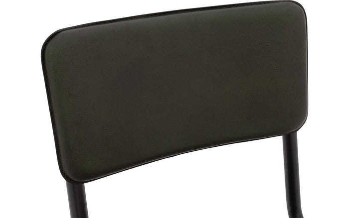 Goossens Barstoel Chaplin - groen Leder zonder armleuning