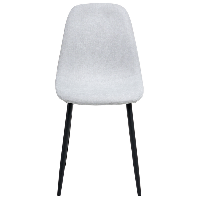 Beliani - CRANDALL - Eetkamerstoel set van 4 - Lichtgrijs - Stof