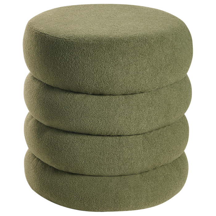 Beliani - SUMPTER - Poef - Groen - Bouclé