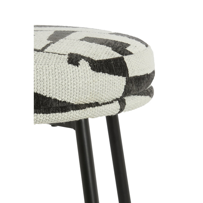 Light&living Eetkamerstoel 57x55x77 cm HARVIE crème-zwart+mat zwart