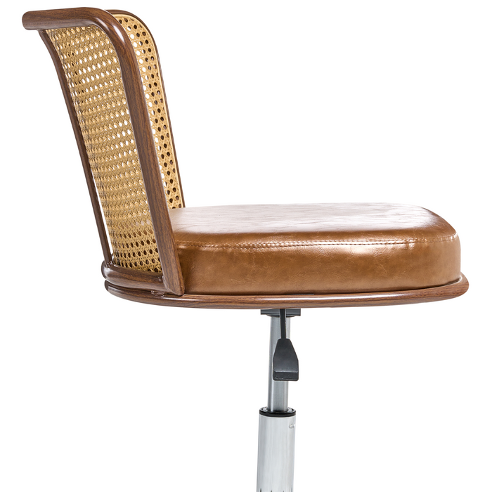 Beliani - ROSWELL - Bureaustoel - Bruin - Kunstleer