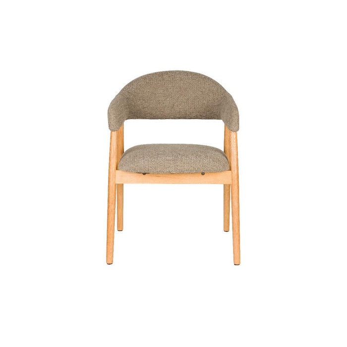 Puur Clay arm eetkamerstoel hout - donkerbruin