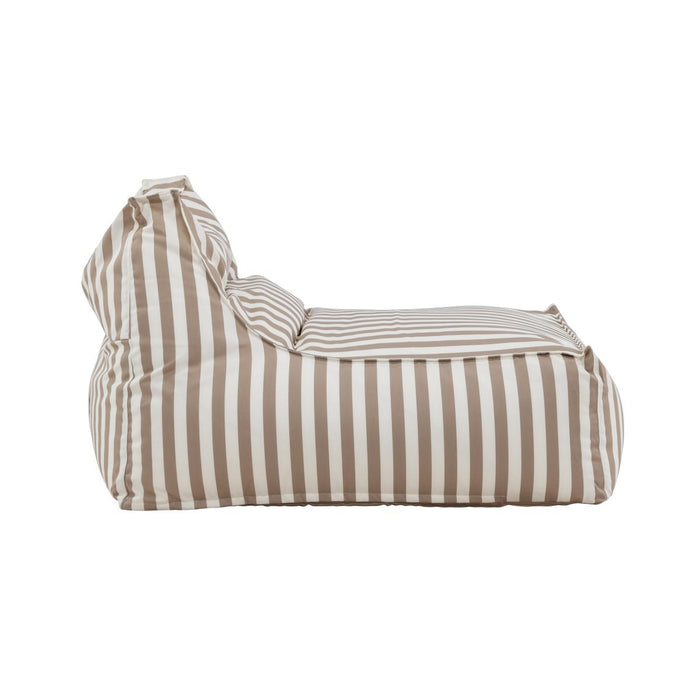 Svea - Liam loungepoef - wit|beige gestreept
