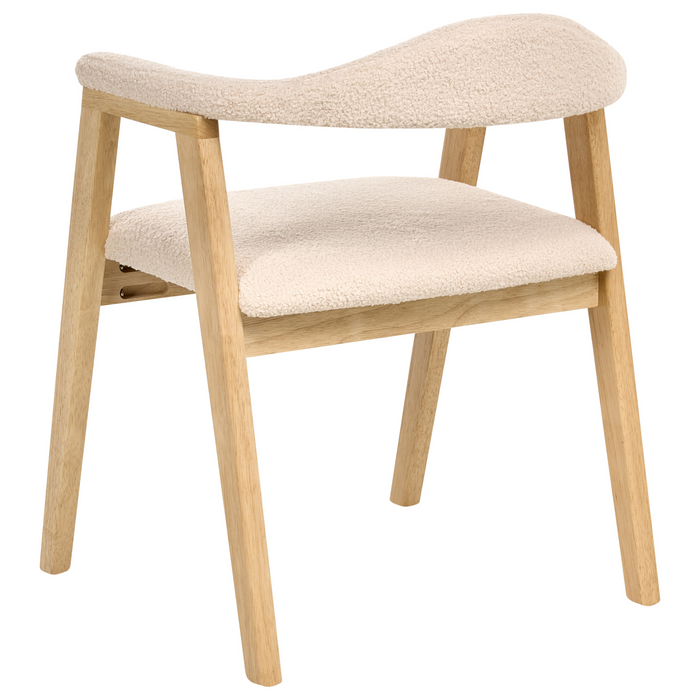 Beliani - ONECO - Eetkamerstoel set van 2 - Lichtbruin - Rubberhout