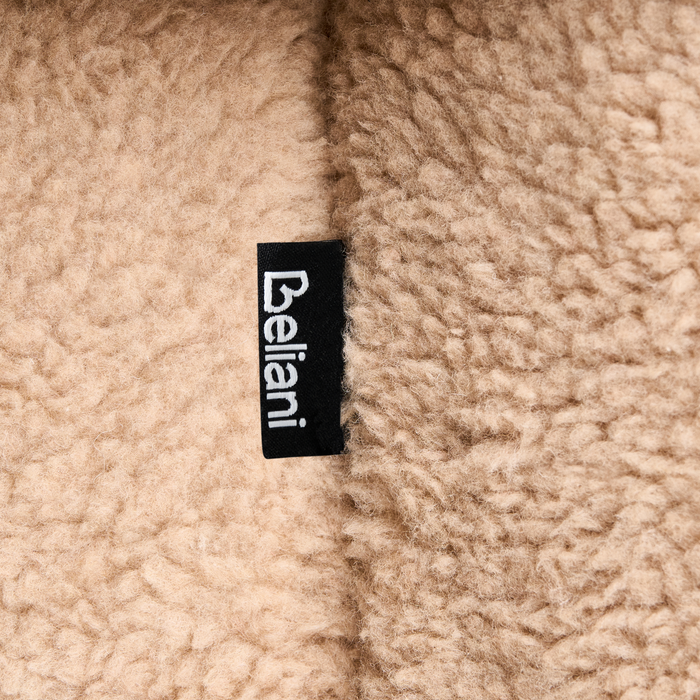 Beliani - CARRINGTON - Poef - Beige - Bouclé