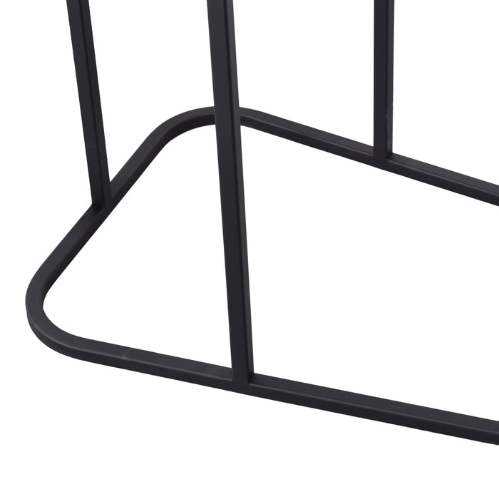 LOFT42 Inris Bijzettafel - Metaal - Mat Zwart -51x35x55