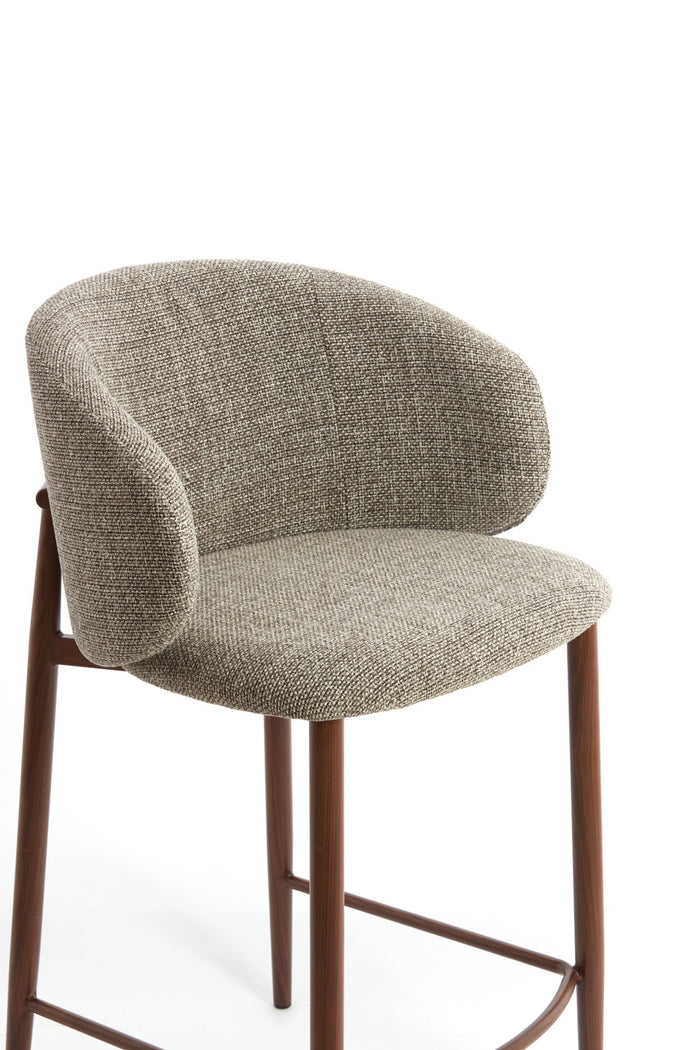 Light & Living - Barkruk ALUKO - Donkerbruin - Set van 2