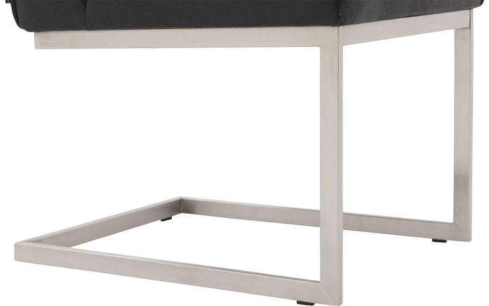 Goossens Eetkamerstoel Tomleuning - Leder zonder armleuning