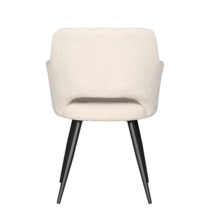 Eetkamerstoel Ziggy - Creme - Textiel - 61x86x63cm (BxHxD)