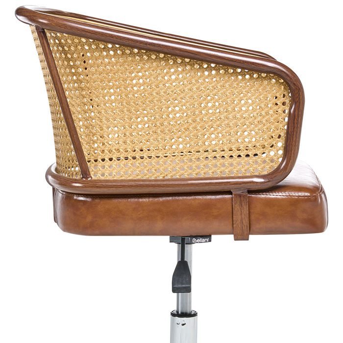 Beliani - TUCSON - Bureaustoel - Bruin - Kunstleer