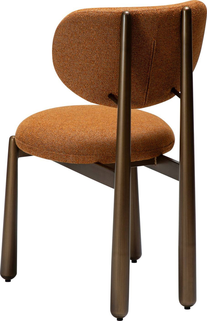 Dan-Form Woke Pompoen Bouclé Eetkamerstoel set van 2