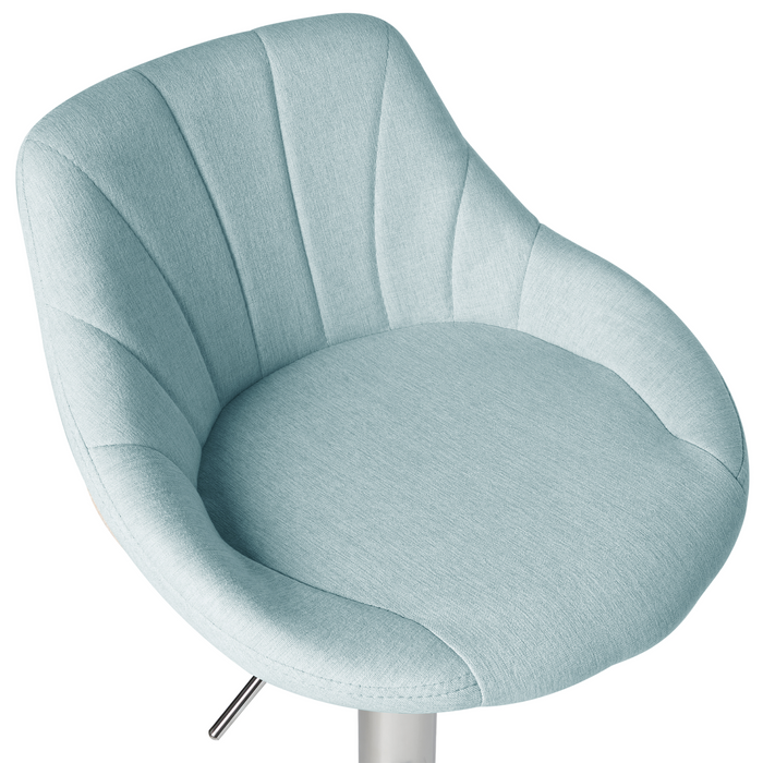 Beliani - LUCCA - Barkruk set van 2 - Lichtblauw - Stof