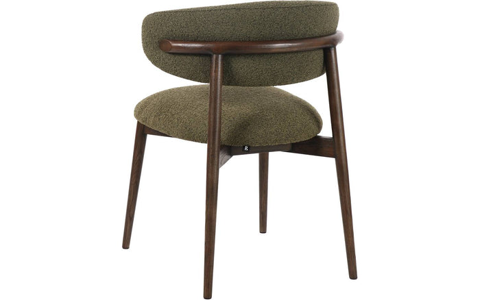 Goossens Eetkamerstoel Diede - Bouclé zonder armleuning