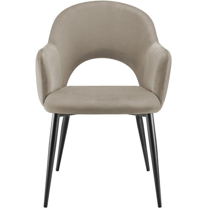 tectake® Eetkamerstoel Sachel, fluweellook, gestoffeerd, 120 kg