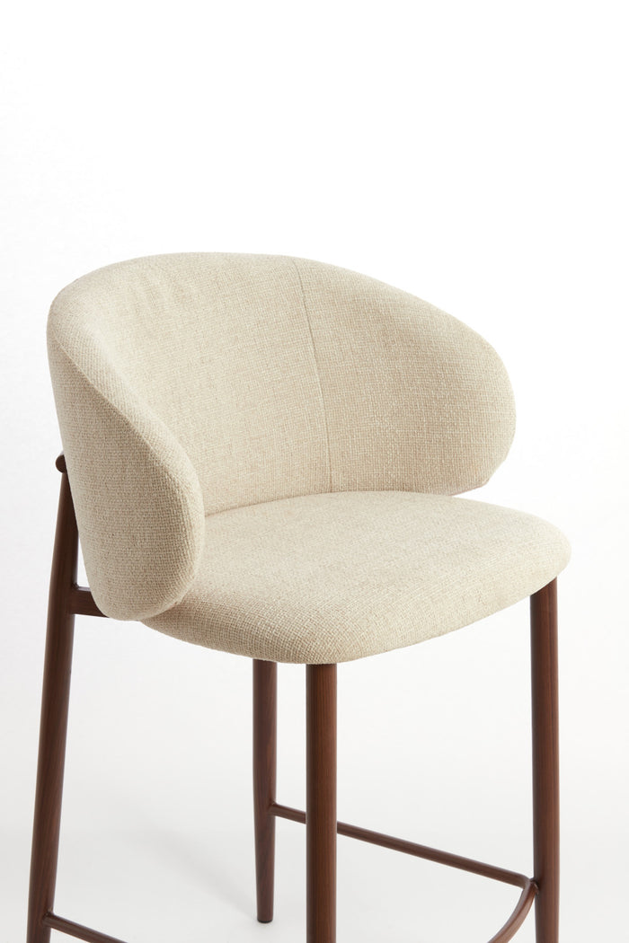 Light & Living - Barkruk ALUKO - 57x55x94 cm - Wit - Set van 2