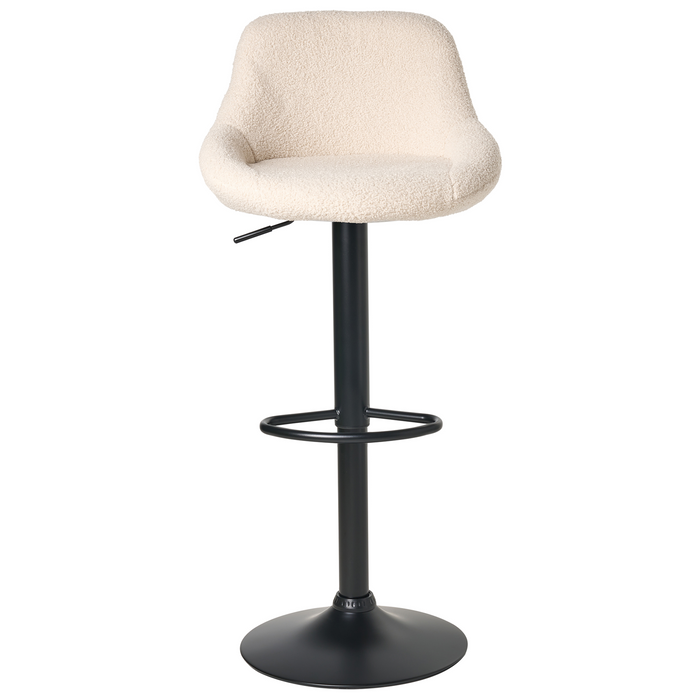 Beliani - MEDULIN - Barkruk set van 2 - Lichtbeige - Bouclé