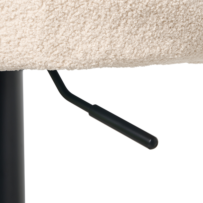 Beliani - MEDULIN - Barkruk set van 2 - Lichtbeige - Bouclé