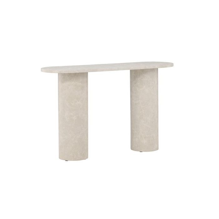 Svea - Morel ovale sidetable - 130 cm - marmerlook