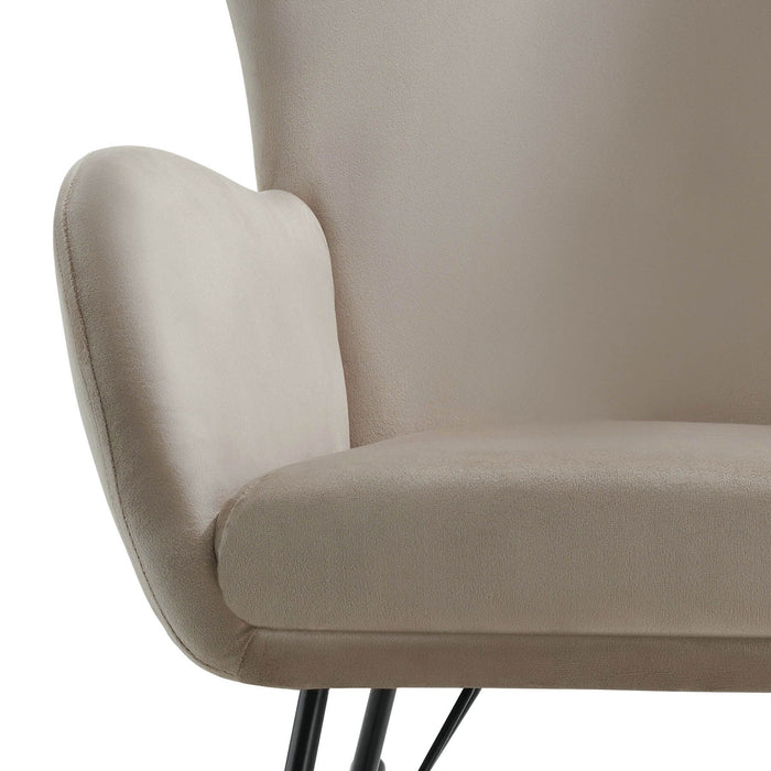 tectake® Schommelstoel Swing met stalen glijders en dikke bekleding