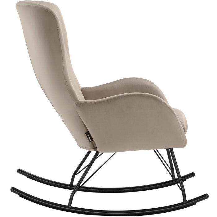 tectake® Schommelstoel Swing met stalen glijders en dikke bekleding