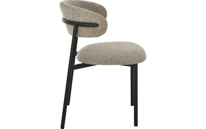 Goossens Eetkamerstoel Siem - Textiel zonder armleuning