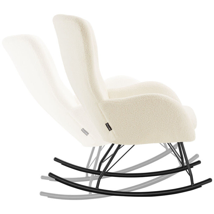 tectake® Schommelstoel Swing met stalen glijders en dikke bekleding