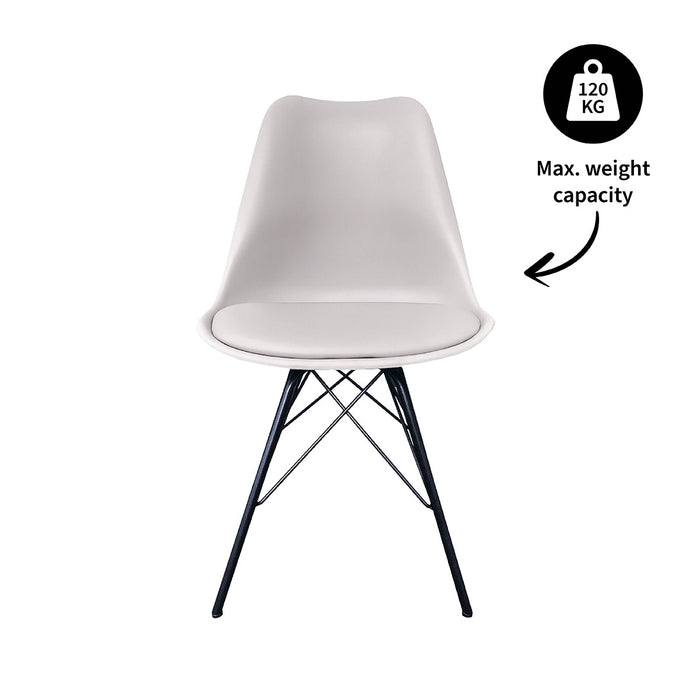 Kick kuipstoel Metal Luuk - Champagne