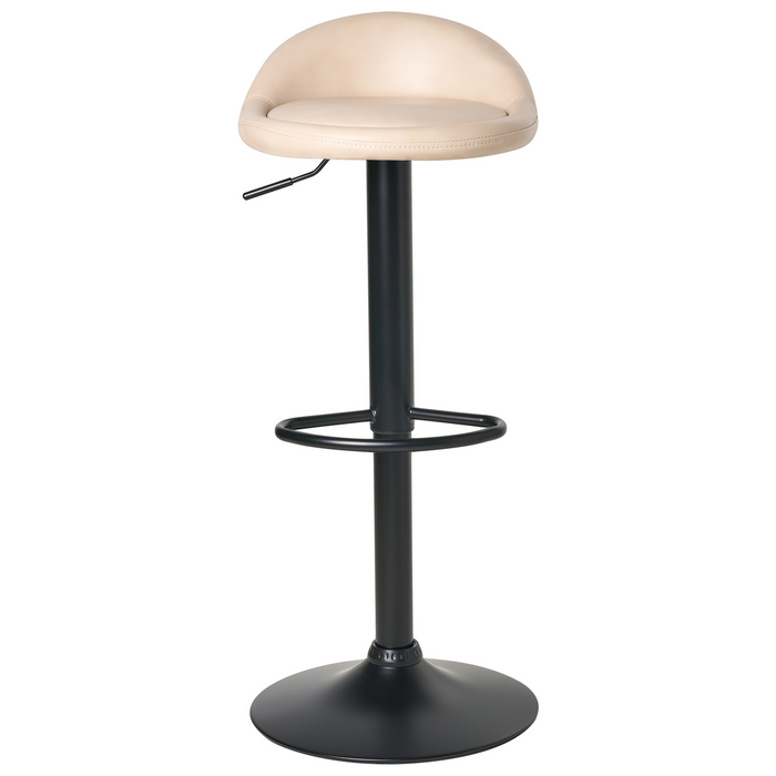 Beliani - MEEDER - Barkruk set van 2 - Lichtbeige - Kunstleer