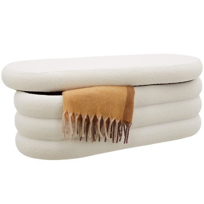 tectake® Gestoffeerde zitbank Altu met veel opbergruimte