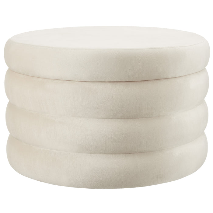 tectake® Hocker Altu XL, gestoffeerd, opbergruimte