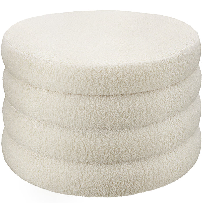 tectake® Hocker Altu XL, gestoffeerd, opbergruimte