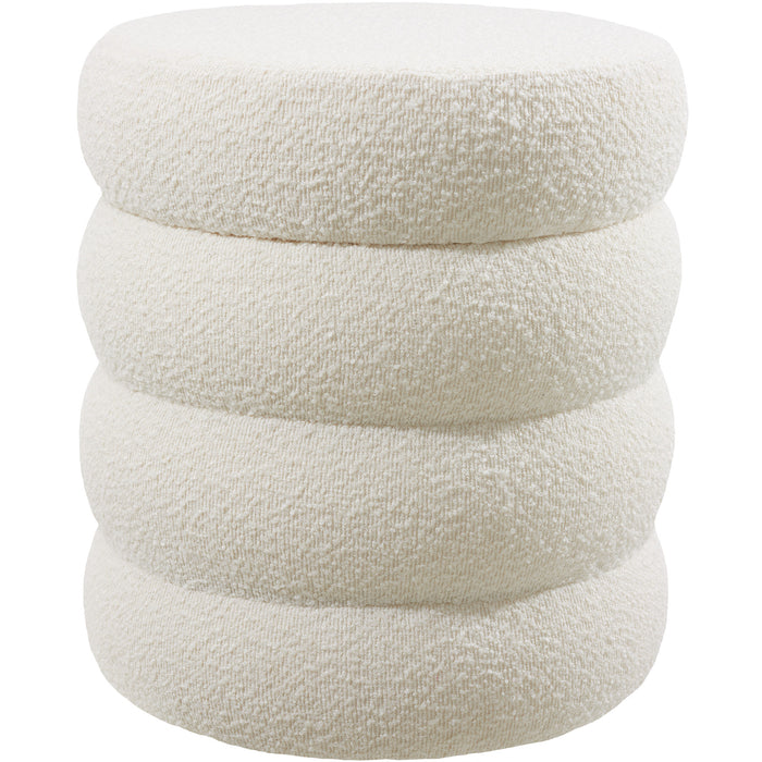 tectake® Hocker Altu, gestoffeerd, opbergruimte