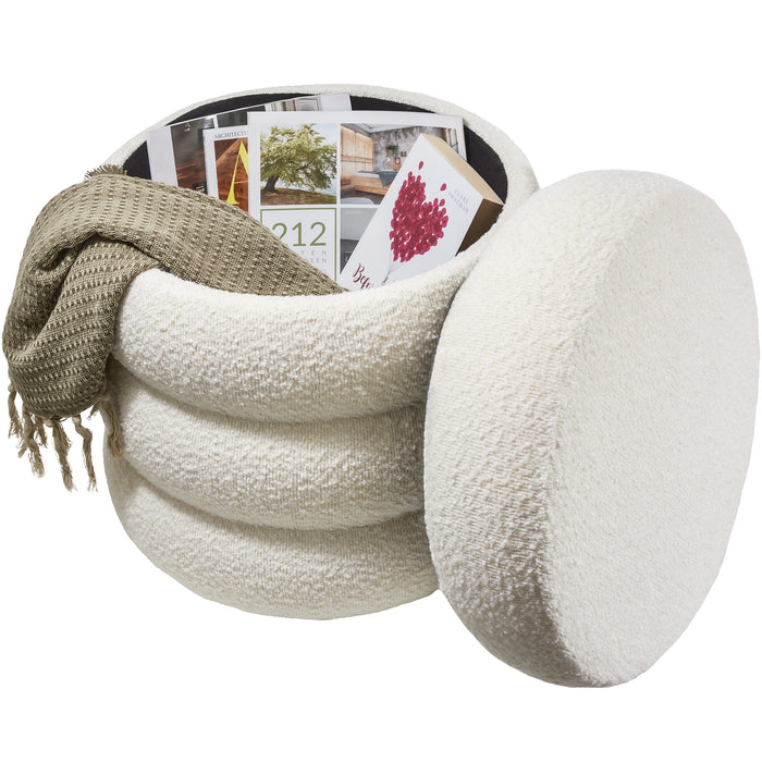 tectake® Hocker Altu, gestoffeerd, opbergruimte