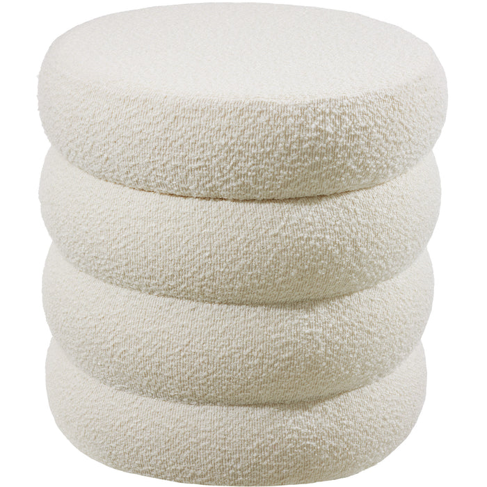 tectake® Hocker Altu, gestoffeerd, opbergruimte