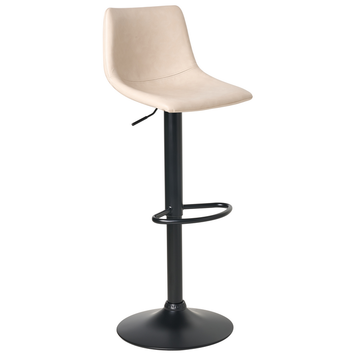 Beliani - LEBRIJA - Barkruk set van 2 - Lichtbeige - Kunstleer