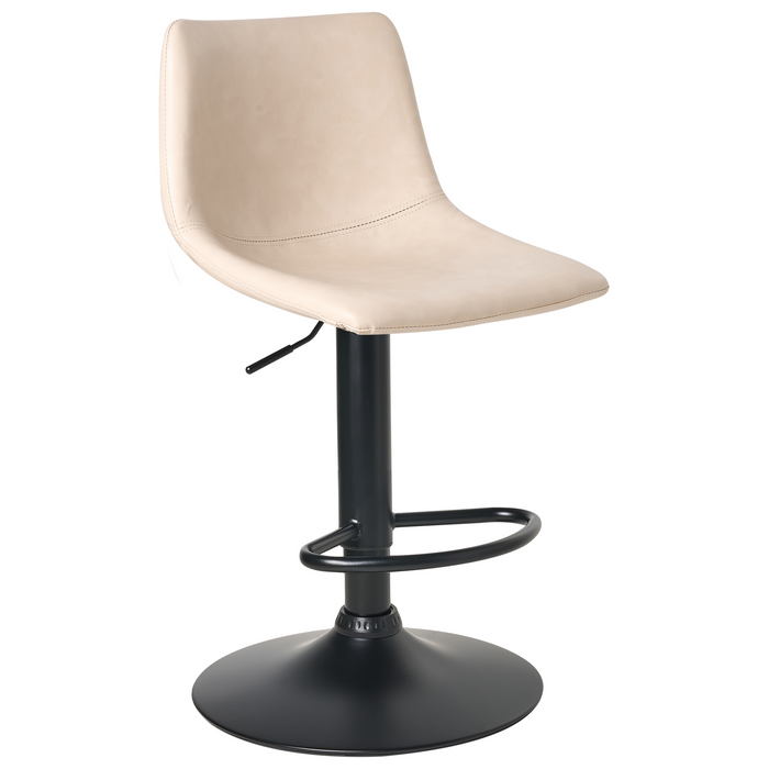 Beliani - LEBRIJA - Barkruk set van 2 - Lichtbeige - Kunstleer